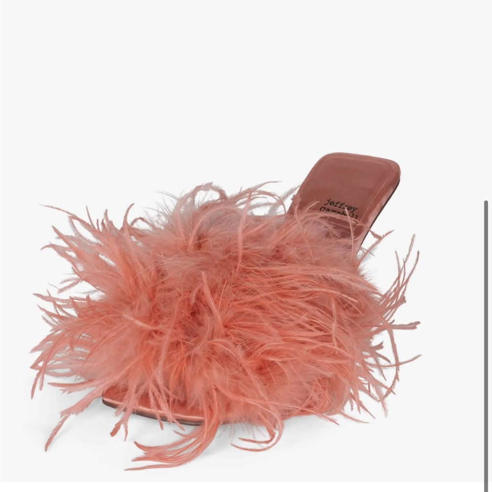 NWOT Jeffrey Campbell Chauffeur Feather High Heel Sandals